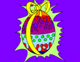 Disegno Uovo di Pasqua brillante pitturato su   @@