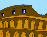 Disegno Colosseo pitturato su LEONARDO