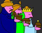 Disegno I Re Magi 3 pitturato su ELENA
