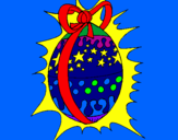 Disegno Uovo di Pasqua brillante pitturato su matteo