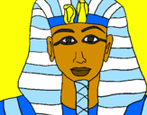 Disegno Tutankamon pitturato su Faby