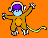 Disegno Scimmietta pitturato su CHIARA CERRATO