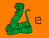 Disegno Serpente  pitturato su tigre