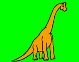 Disegno Branchiosauro  pitturato su ALESSIO