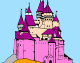 Disegno Castello medievale  pitturato su ANDREA