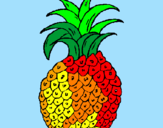 Disegno ananas  pitturato su eli