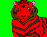 Disegno Tigre pitturato su MANUELE