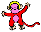 Disegno Scimmietta pitturato su ALESSANDRO