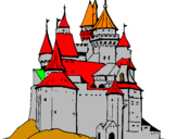 Disegno Castello medievale  pitturato su MATTEO2
