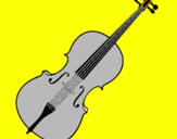 Disegno Violino pitturato su cristian