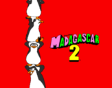 Disegno Madagascar 2 Pinguino pitturato su gigia prodigia