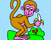 Disegno Scimmietta  pitturato su cynder
