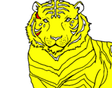Disegno Tigre pitturato su cristian