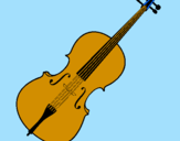 Disegno Violino pitturato su sergio