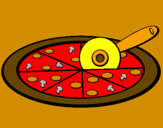 Disegno Pizza pitturato su WW VIRGYYIII