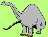 Disegno Branchiosauro II pitturato su miriana