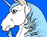 Disegno Testa di unicorno  pitturato su unicorno-twety
