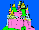 Disegno Castello medievale  pitturato su benedetta  camarda