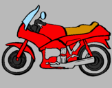 Disegno Motocicletta  pitturato su paolo