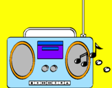 Disegno Radio cassette 2 pitturato su wss