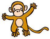 Disegno Scimmietta pitturato su rachele LEONI 2006