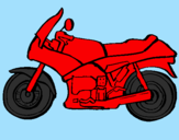 Disegno Motocicletta  pitturato su chiccan