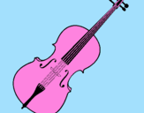 Disegno Violino pitturato su alessandra