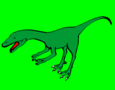 Disegno Velociraptor II pitturato su luca