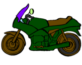 Disegno Motocicletta  pitturato su superandrea