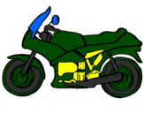 Disegno Motocicletta  pitturato su aleale