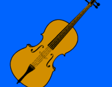 Disegno Violino pitturato su musica