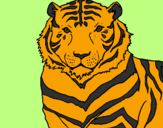 Disegno Tigre pitturato su cristian