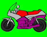 Disegno Motocicletta  pitturato su motociclo