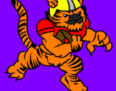 Disegno Giocatore tigre  pitturato su samuele