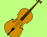 Disegno Violino pitturato su floricientina