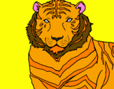 Disegno Tigre pitturato su Lucia