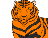 Disegno Tigre pitturato su gabriele
