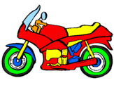 Disegno Motocicletta  pitturato su Matteo_C