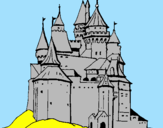 Disegno Castello medievale  pitturato su TOMMASO