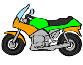 Disegno Motocicletta  pitturato su DAVIDE