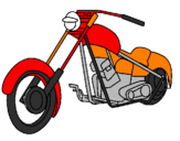 Disegno Motocicletta pitturato su DAVIDE