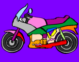 Disegno Motocicletta  pitturato su francy  46