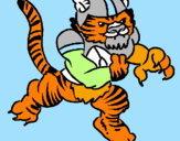 Disegno Giocatore tigre  pitturato su gabryel