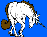 Disegno Unicorno brado  pitturato su CRISTINA