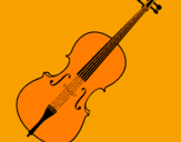 Disegno Violino pitturato su Angelo Lamezia