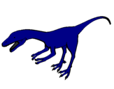 Disegno Velociraptor II pitturato su mattia 