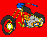 Disegno Motocicletta pitturato su moto di simone