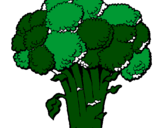 Disegno Broccoli  pitturato su cavolfiore