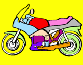 Disegno Motocicletta  pitturato su moto di giulia