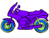 Disegno Motocicletta  pitturato su sebaguapo